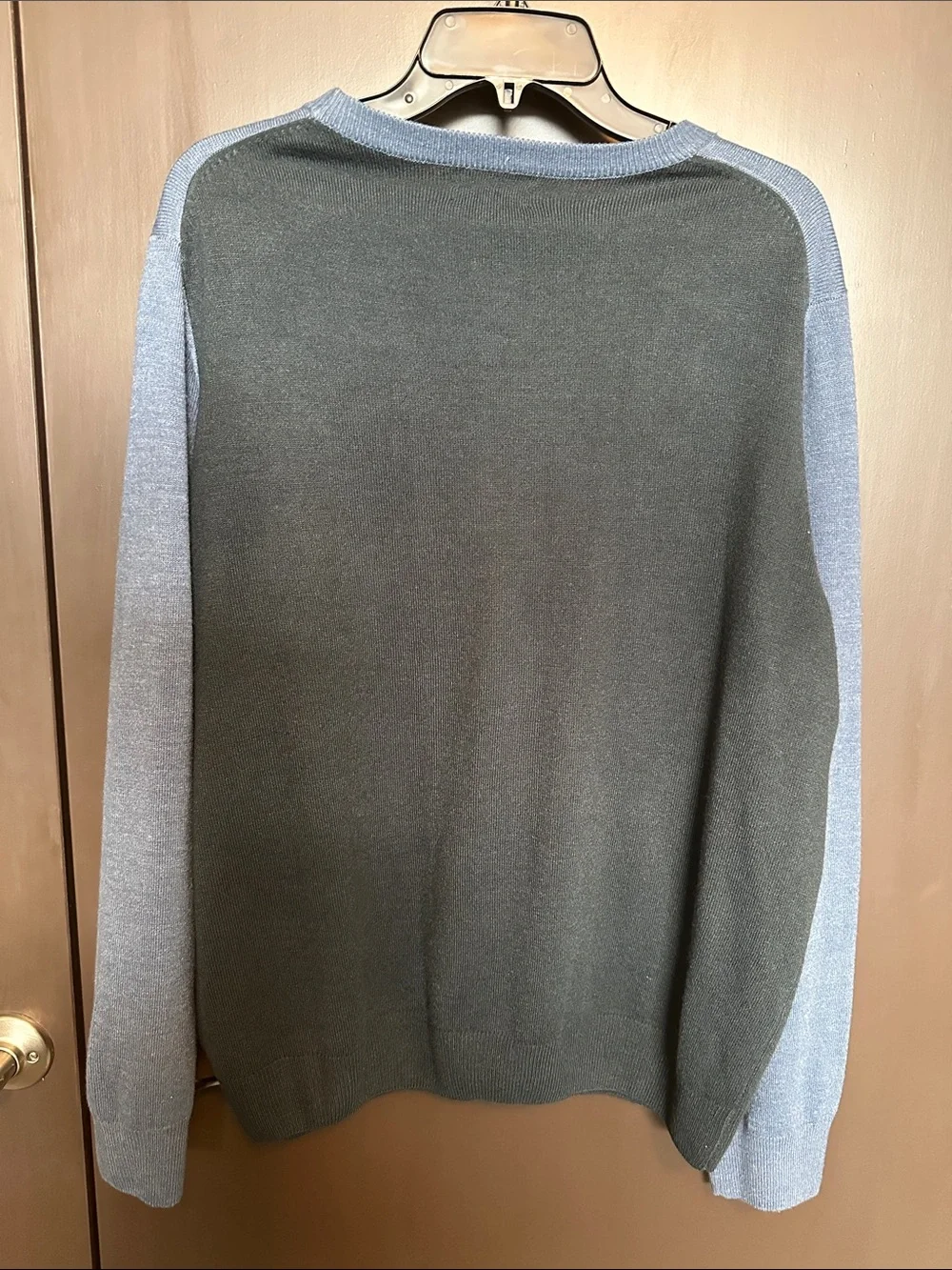 Croft & Barrow Men's Blue Acrylic Crew Neck Sweater Size XL